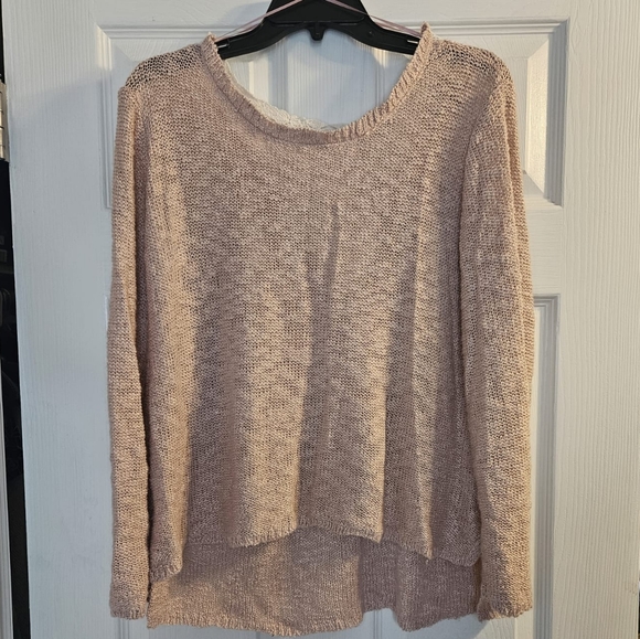 Pink Republic Crochet Back Sweater High Low Size M - Picture 2 of 3